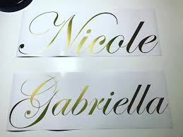 mirror gold decal